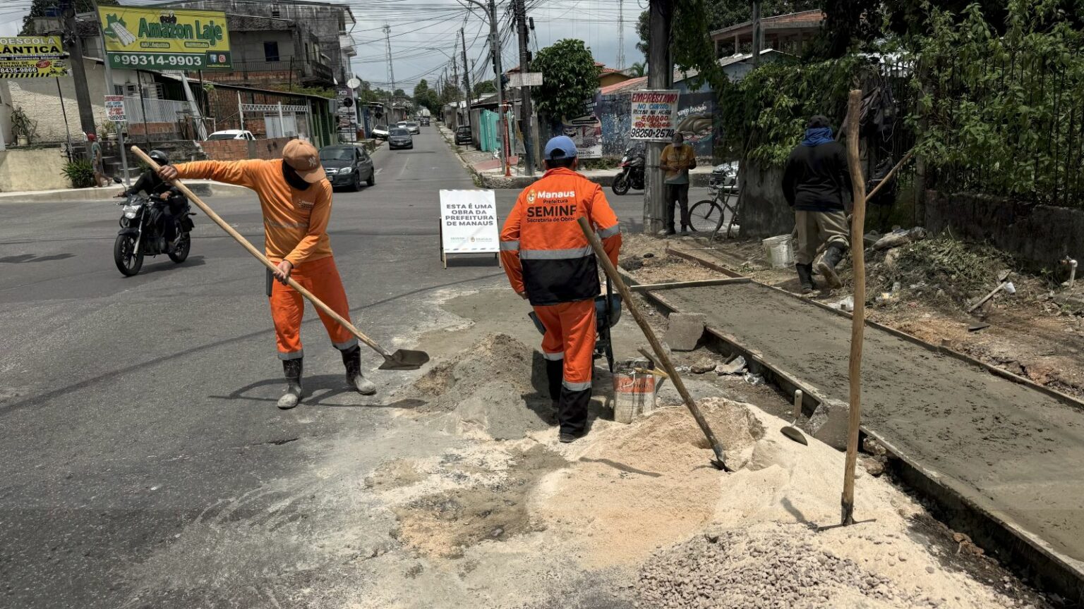 Prefeitura de Manaus garante mais segurança e acessibilidade em passeio público da avenida Coronel Sávio Belota