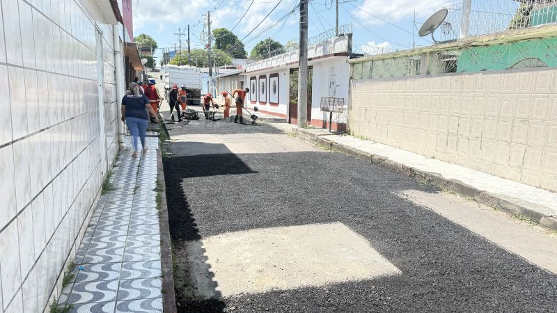 Prefeitura de Manaus transforma ruas do bairro Japiim com obras de asfaltamento e garante mobilidade aos moradores