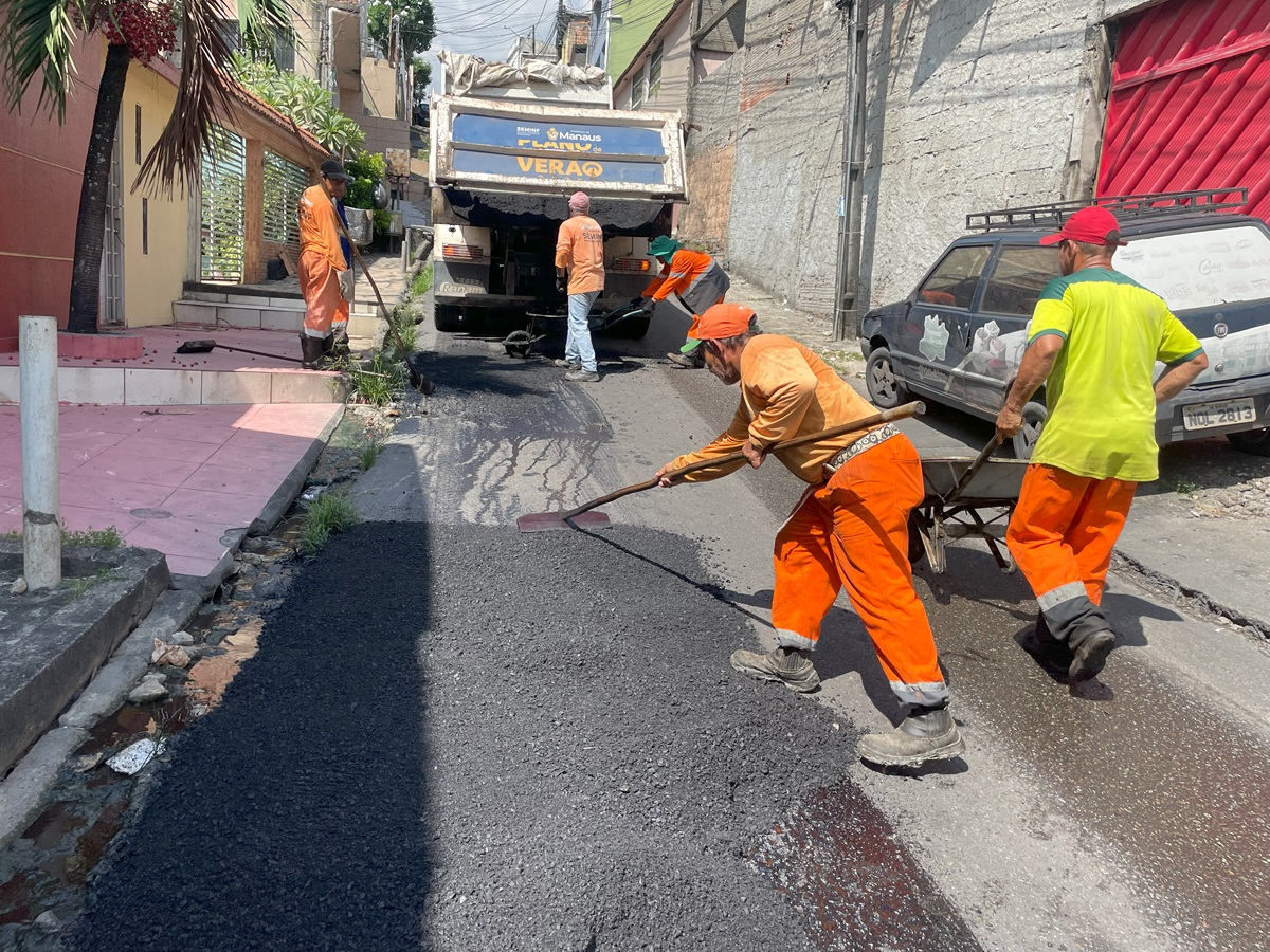 Prefeitura de Manaus recupera rua Pimenta Bueno e transforma mobilidade no bairro São Francisco