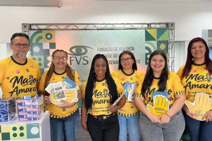 Maio Amarelo mobiliza FVS-RCP e Detran-AM em pit stop educativo para motociclistas em Manaus
