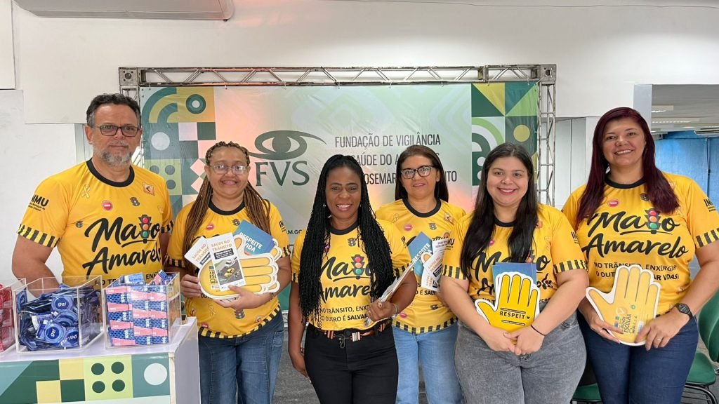 Maio Amarelo mobiliza FVS-RCP e Detran-AM em pit stop educativo para motociclistas em Manaus