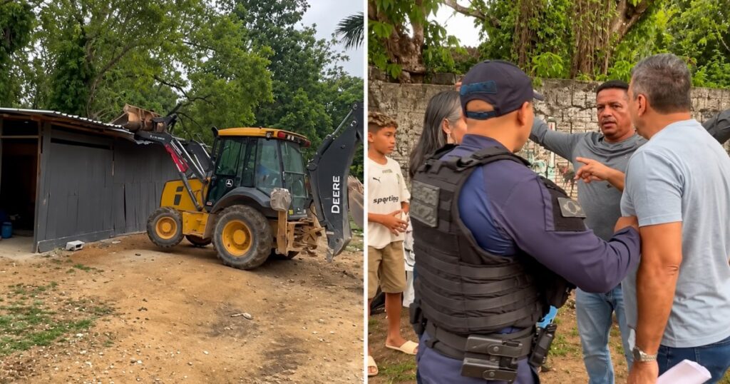 Moradores contestam ocupação de área prevista para rua e córrego em Manaus